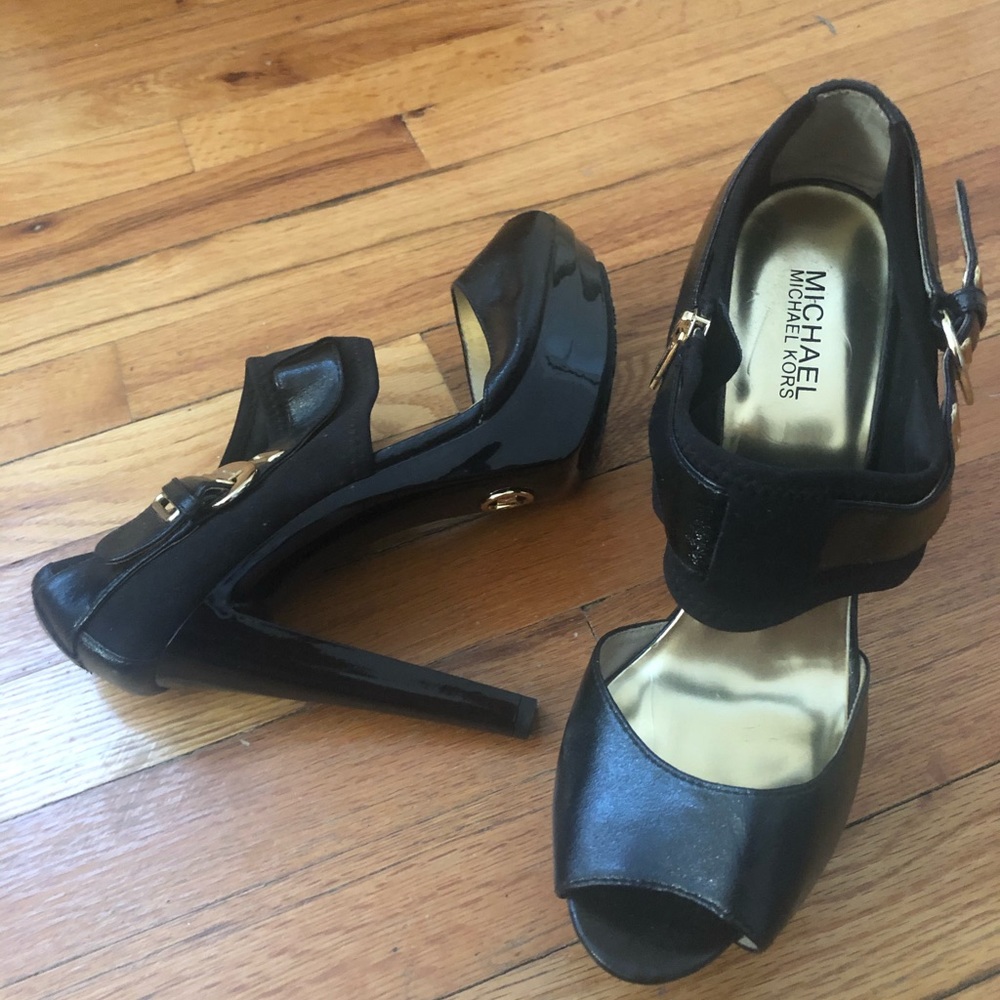 Michael Kors Black Platform Stilettos Size 11